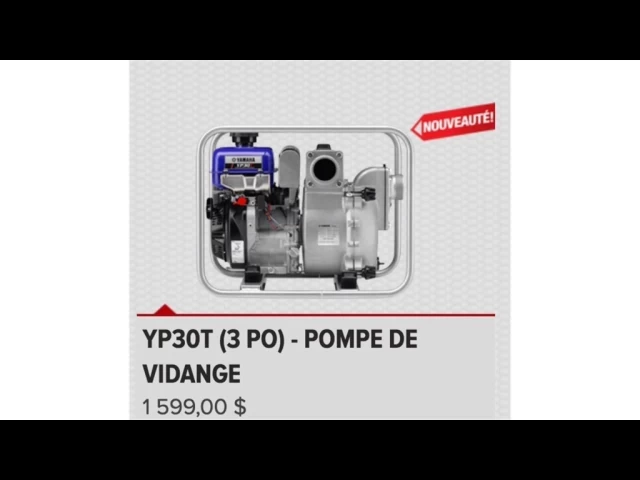 Yamaha YP30T POMPE 2018